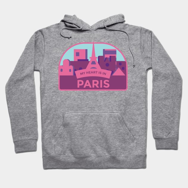 My Heart Is In Paris Hoodie by MajorCompany